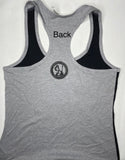 Racer back tank top: fist bump