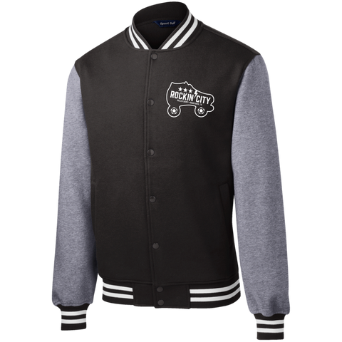 New Rockin' City Logo Fleece Letterman Jacket